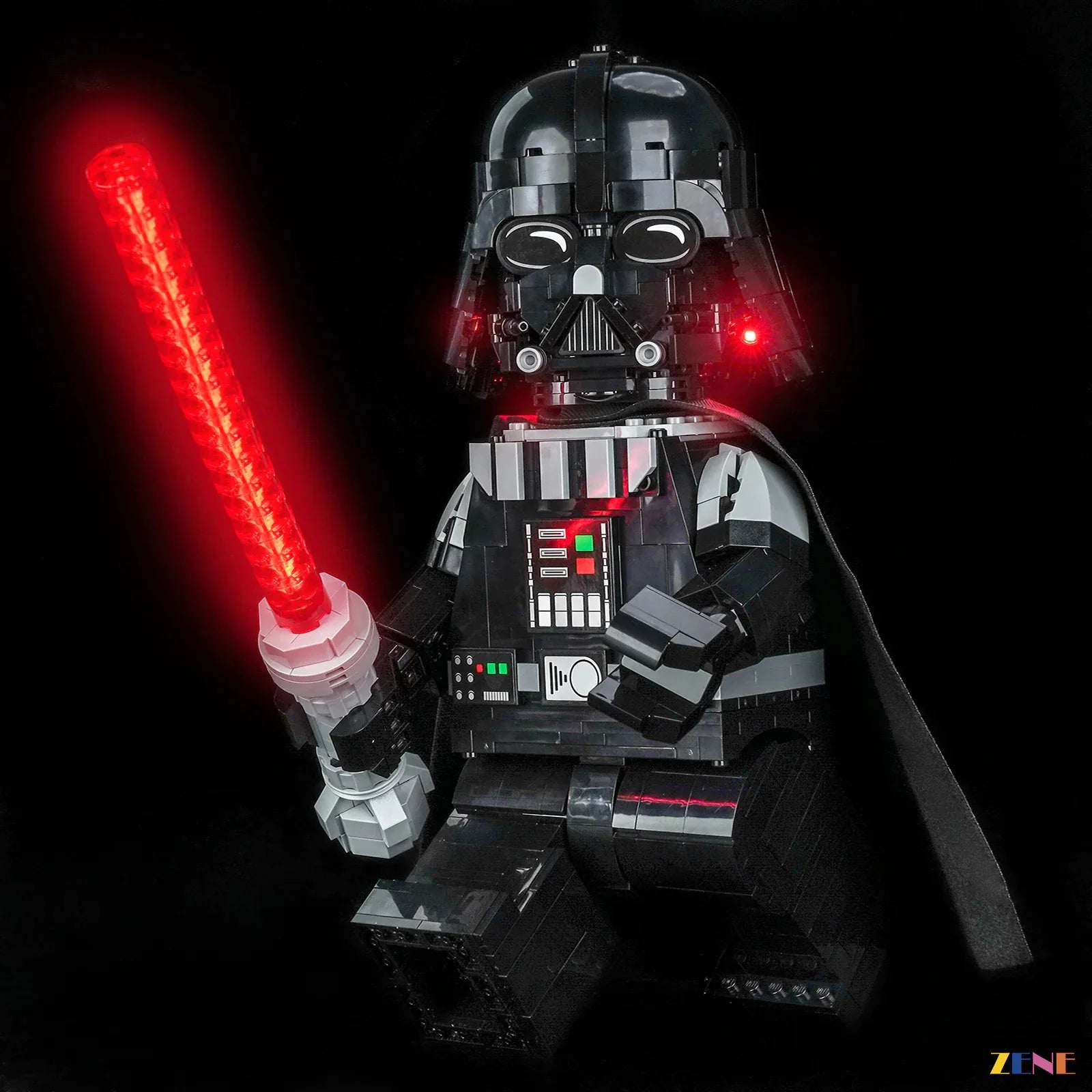 zene bricks Light Kit for Up-Scaled Darth Vader Minifigure #75461