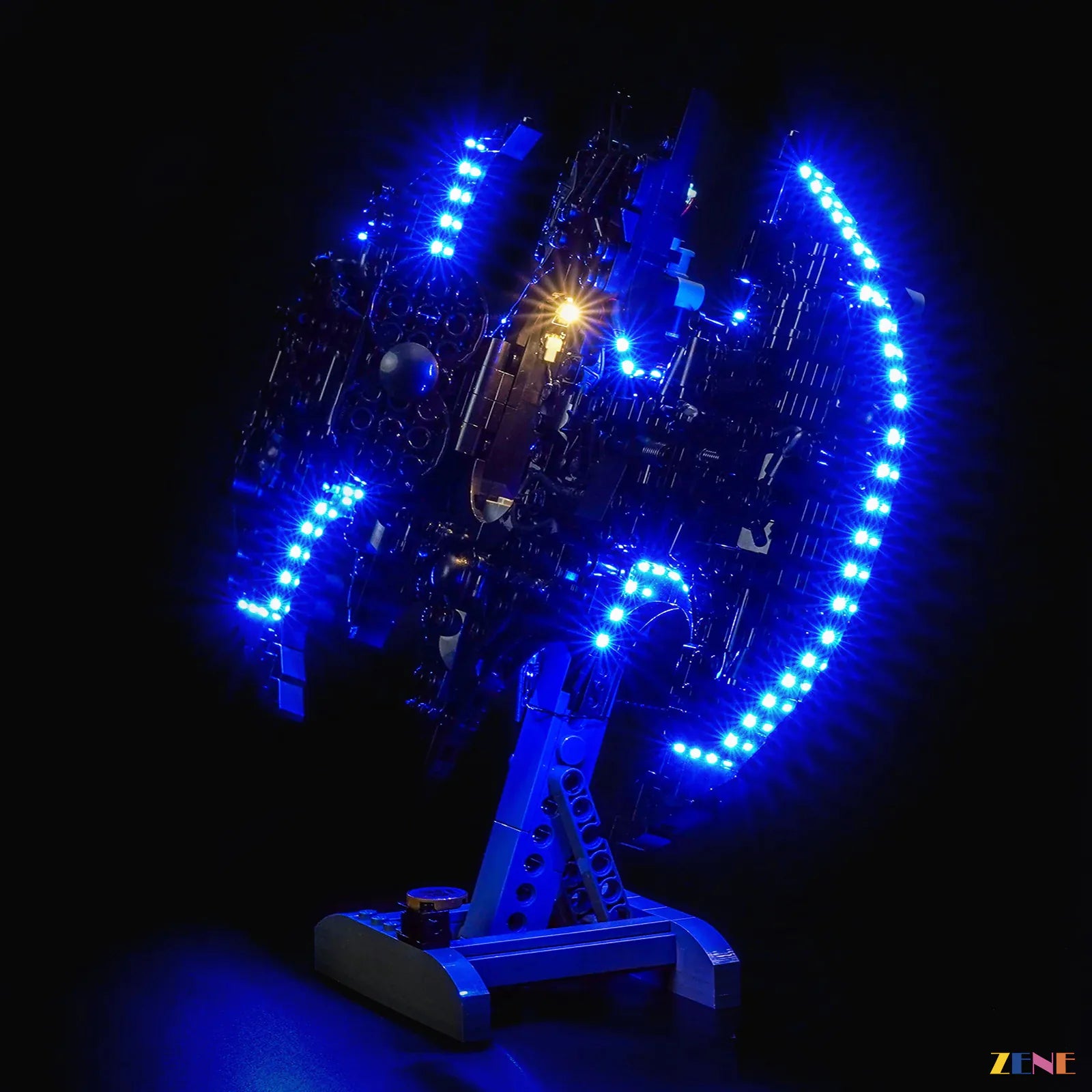 Gotham night searchlight display effect - ZENE Bricks Light Kit for LEGO® Batman Logo #76330