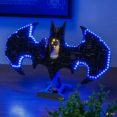 ice blue Batman logo edge glow - ZENE Bricks Light Kit for LEGO® Batman Logo #76330