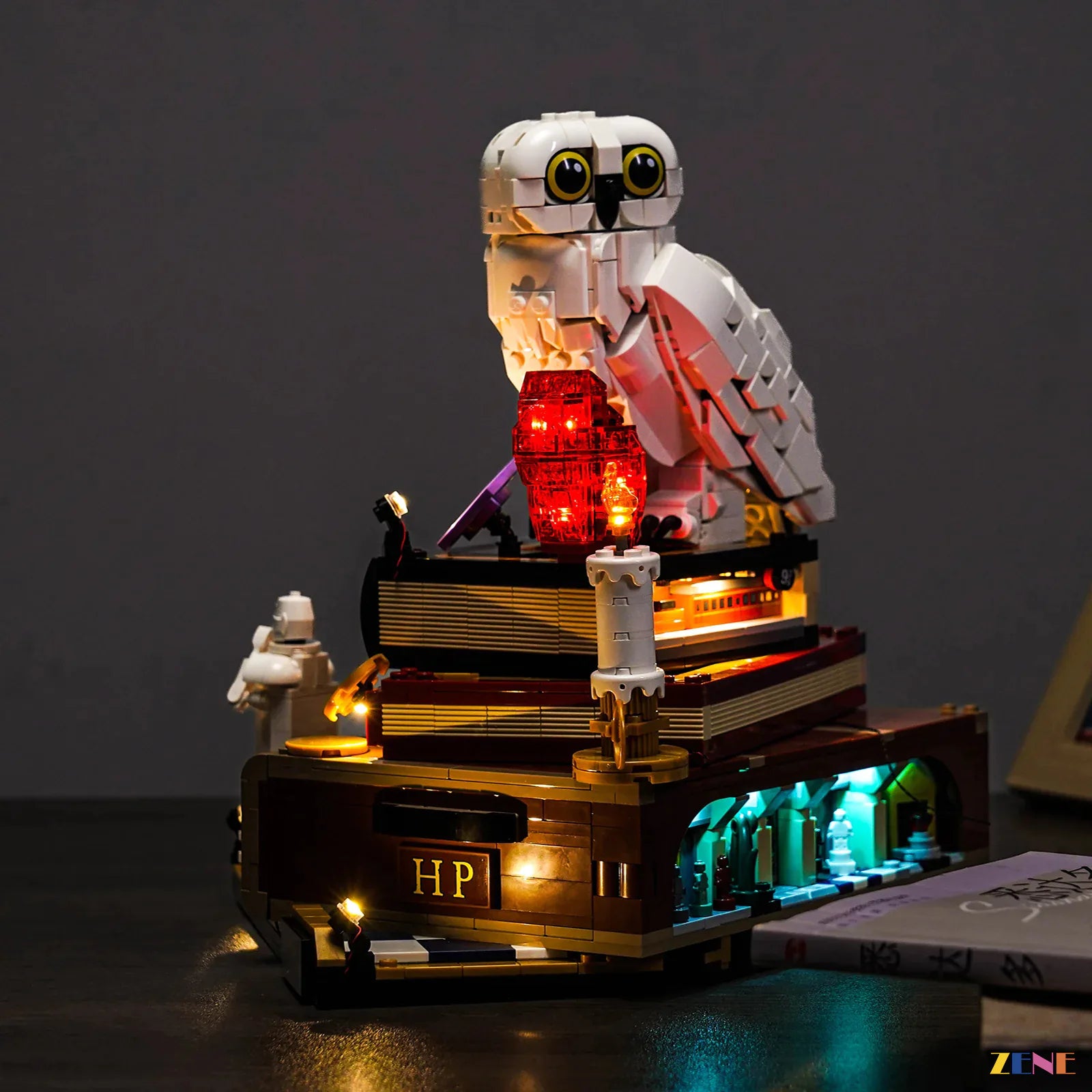 crimson sorcerer stone centerpiece glow - ZENE Bricks Light Kit for LEGO® Sorcerer's Stone Collectors' Edition #76466