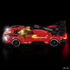 Le Mans race car night display - ZENE Bricks Light Kit for LEGO® Ferrari 499P #77261