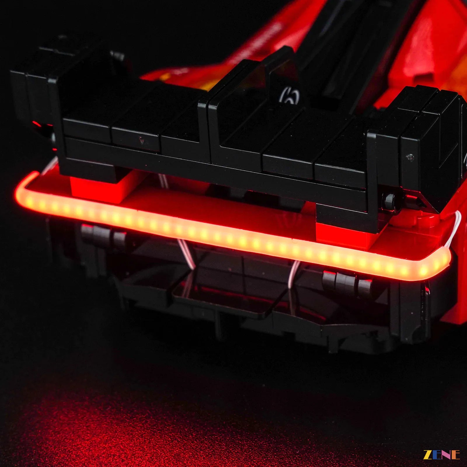 cool white front beam effect - ZENE Bricks Light Kit for LEGO® Ferrari 499P #77261