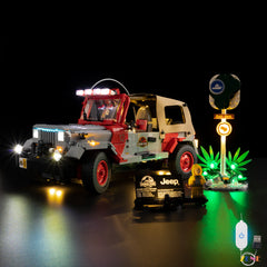 East Dock adventure shelf glow - ZENE Bricks Light Kit for LEGO® Jurassic Park Jeep Wrangler #77984