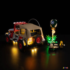 red roof spotlight warning effect - ZENE Bricks Light Kit for LEGO® Jurassic Park Jeep Wrangler #77984