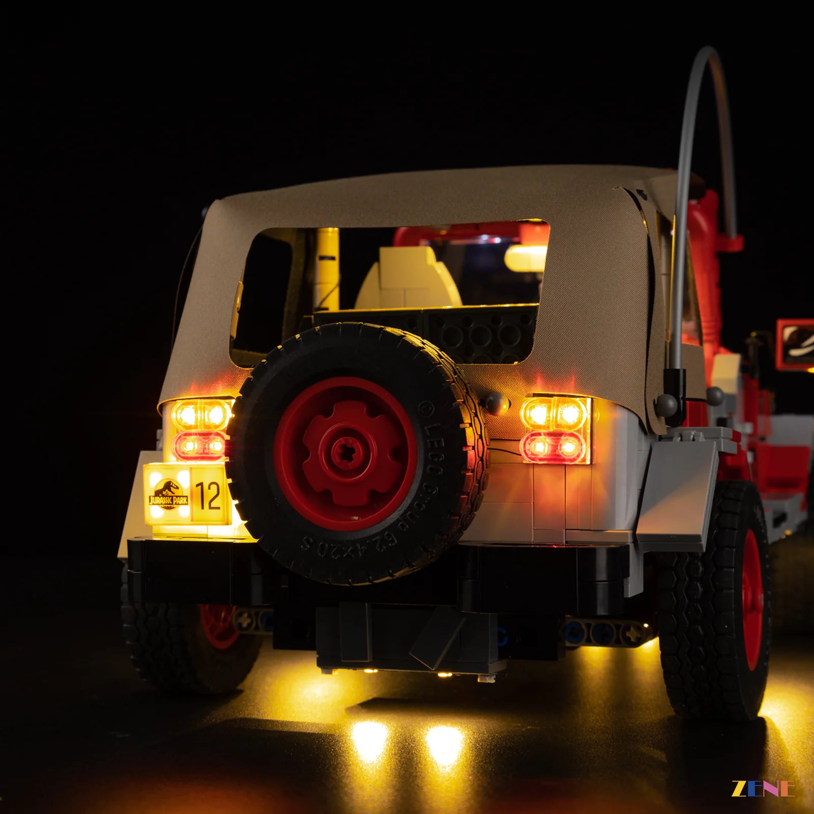 collector adventure vehicle LED kit - ZENE Bricks Light Kit for LEGO® Jurassic Park Jeep Wrangler #77984