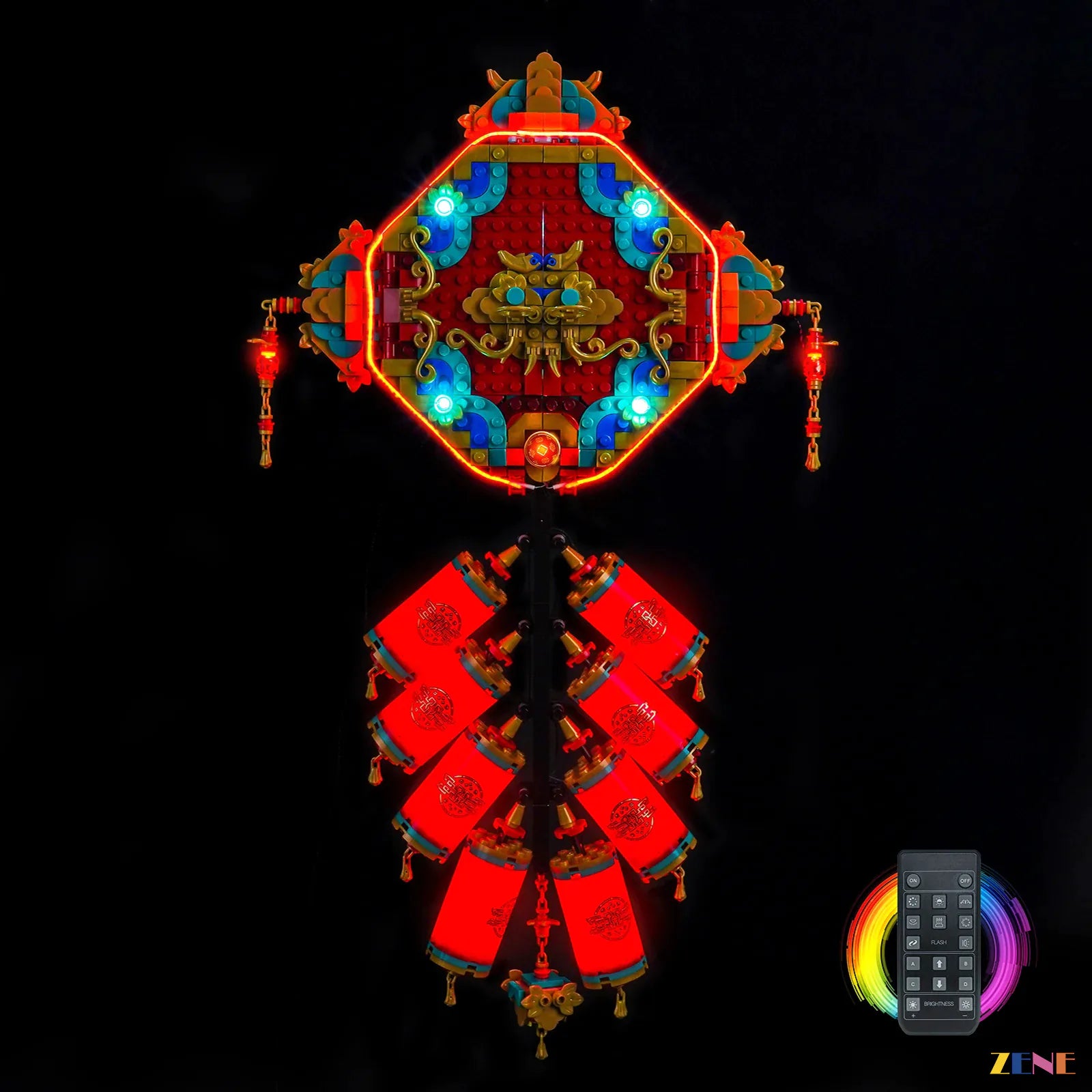 zene bricks LEGO Fortune Firecracker Light Kit for #80118