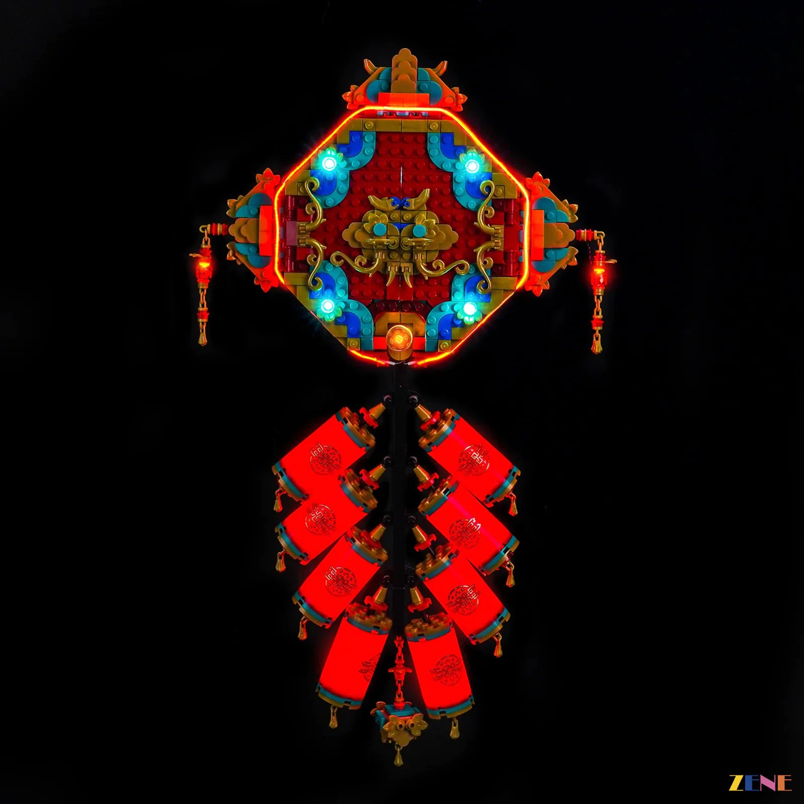 zene bricks LEGO Fortune Firecracker Light Kit for #80118