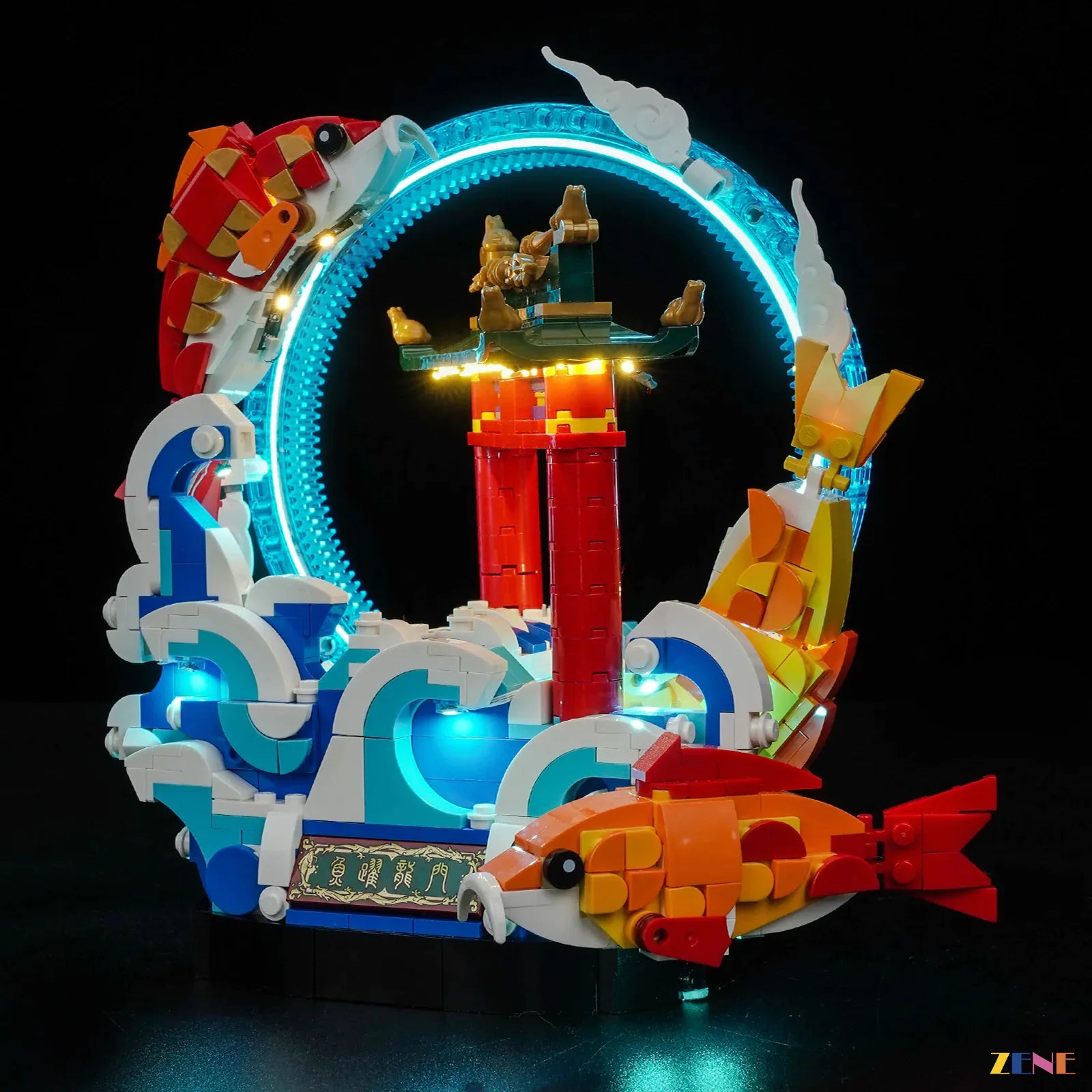zene bricks Light Kit for Prosperity Carp Leaping #80120