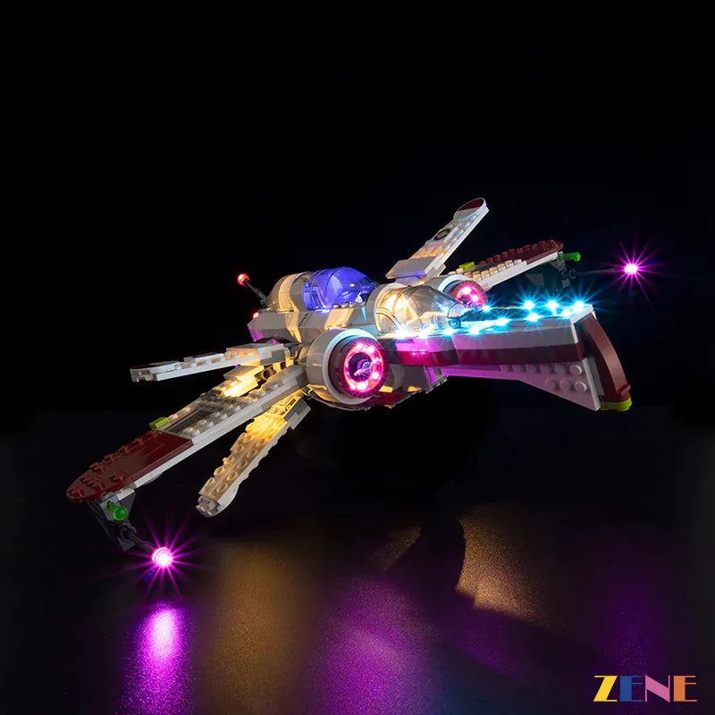 ARC-170 engines cockpit and Clone Wars starfighter glow - ZENE Bricks Light Kit for LEGO® ARC-170 Starfighter #75402