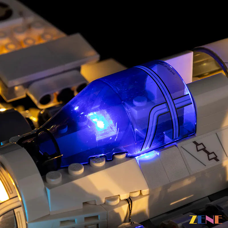ARC-170 engines cockpit and Clone Wars starfighter glow - ZENE Bricks Light Kit for LEGO® ARC-170 Starfighter #75402