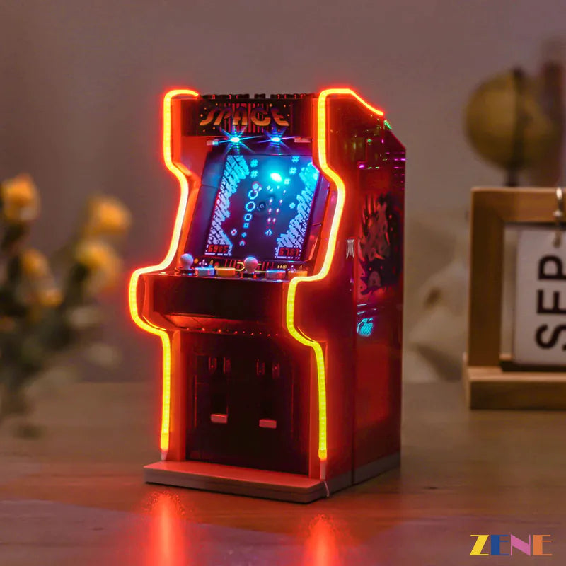 arcade machine red neon and blue screen glow - ZENE Bricks Light Kit for LEGO® Arcade Machine #40805