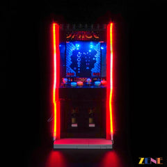 arcade machine red neon and blue screen glow - ZENE Bricks Light Kit for LEGO® Arcade Machine #40805