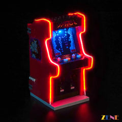 arcade machine red neon and blue screen glow - ZENE Bricks Light Kit for LEGO® Arcade Machine #40805