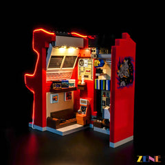 arcade machine red neon and blue screen glow - ZENE Bricks Light Kit for LEGO® Arcade Machine #40805