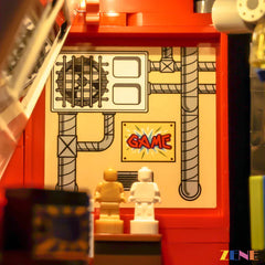 arcade machine red neon and blue screen glow - ZENE Bricks Light Kit for LEGO® Arcade Machine #40805