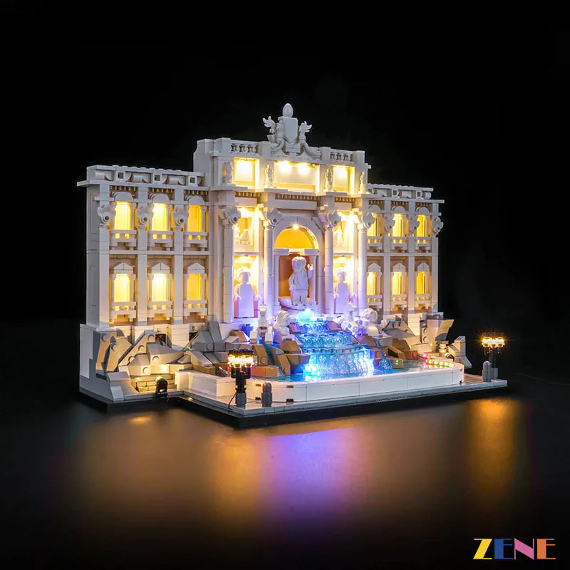 zene bricks Light Kit for LEGO Trevi Fountain #21062