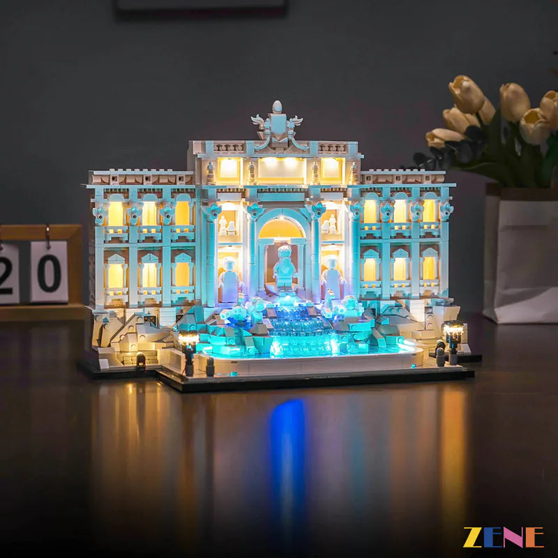 zene bricks Light Kit for LEGO Trevi Fountain #21062