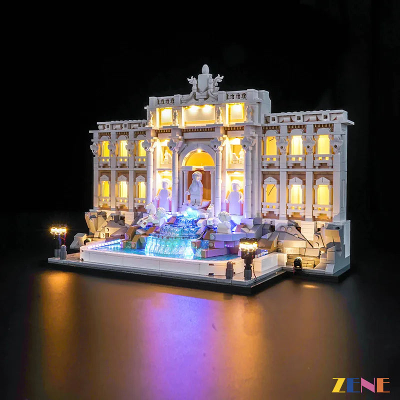 zene bricks Light Kit for LEGO Trevi Fountain #21062