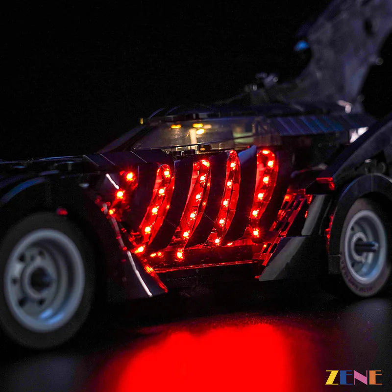 zene bricks Light Kit for Forever Batmobile #76304 (Red Ver.)