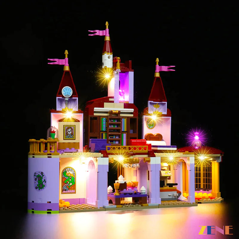 zene bricks Light Kit for LEGO Belle and the Beast's Castle #43196
