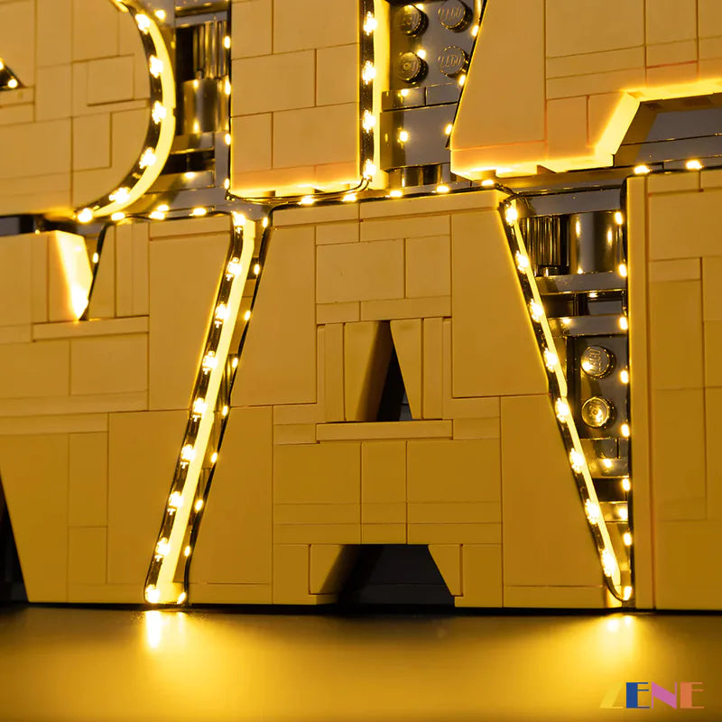 zene bricks Light Kit for LEGO Brick-Built Star Wars Logo #75407