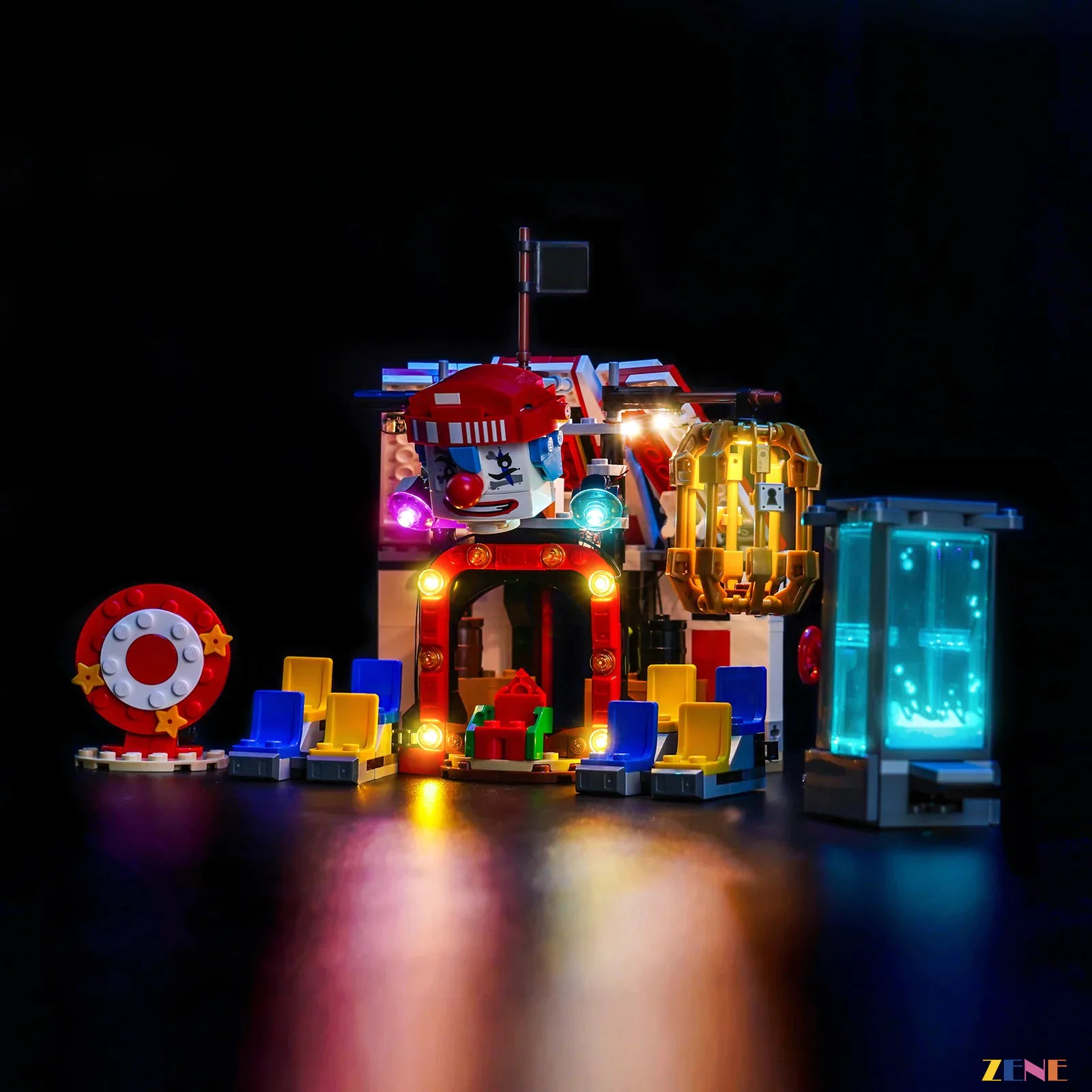 animated tent showpiece light kit - ZENE Bricks Light Kit for LEGO® Buggy the Clown's Circus Tent #75637