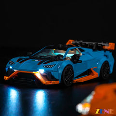 Huracán STO cockpit interior lighting - ZENE Bricks Light Kit for LEGO® Lamborghini Revuelto & Huracán STO #77238