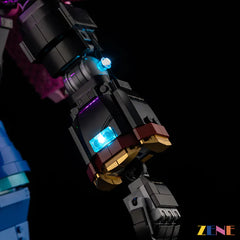 pink chest plate radiance effect - ZENE Bricks Light Kit for LEGO® Mecha Team Leader #77078