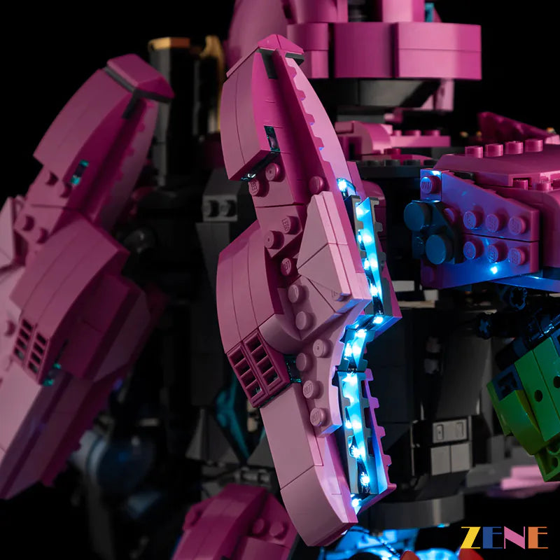 Fortnite mech multi-color LED display - ZENE Bricks Light Kit for LEGO® Mecha Team Leader #77078