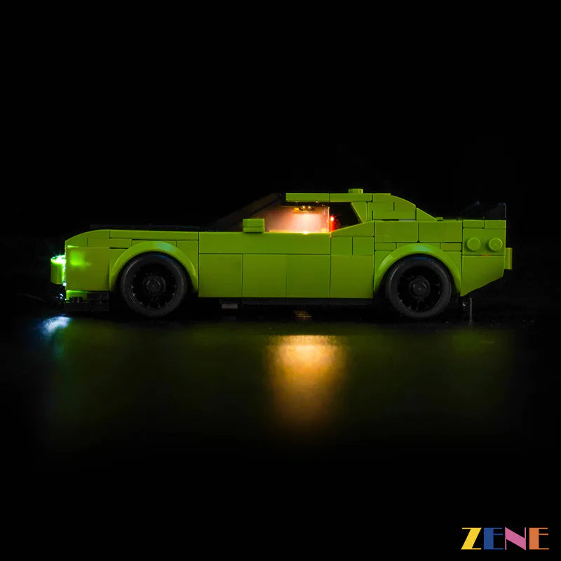 zene bricks LEGO Dodge Challenger SRT Hellcat Sports Car Light Kit for #77237