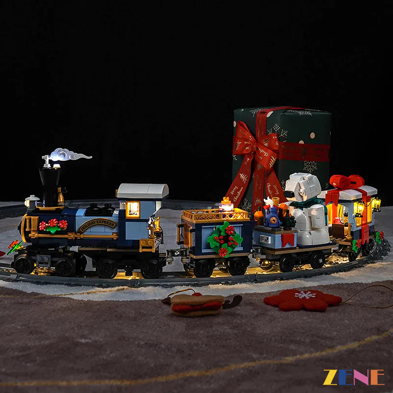 winter train fairytale display glow - ZENE Bricks Light Kit for LEGO® Holiday Express Train #10361