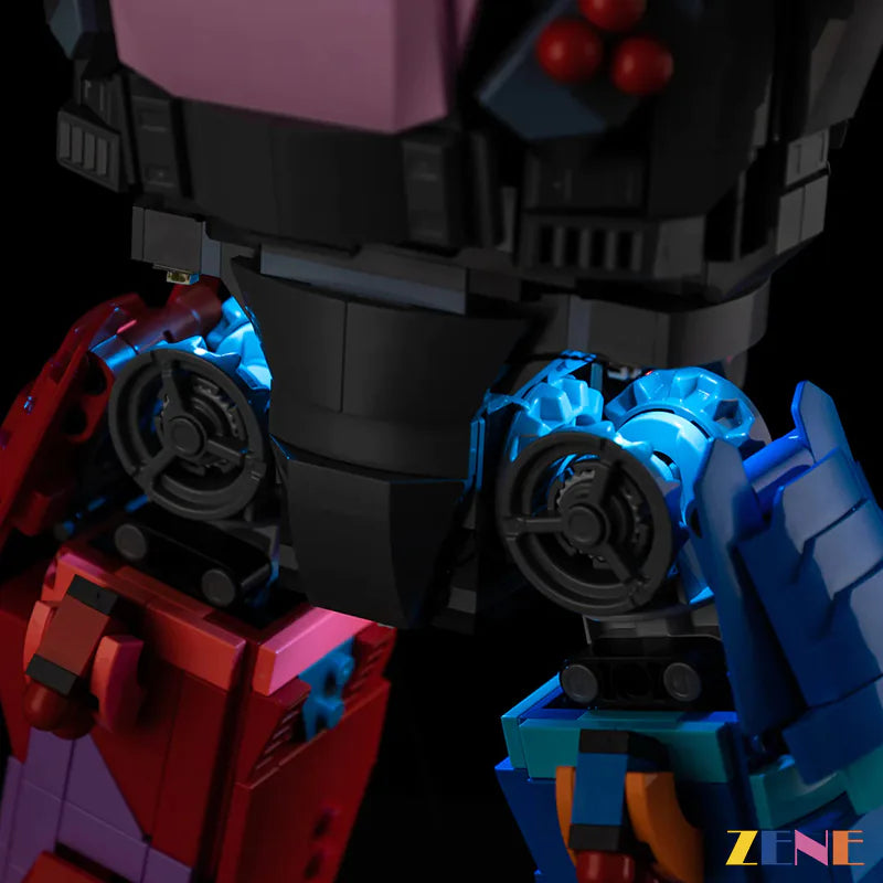 dynamic poseable mech light upgrade - ZENE Bricks Light Kit for LEGO® Mecha Team Leader #77078