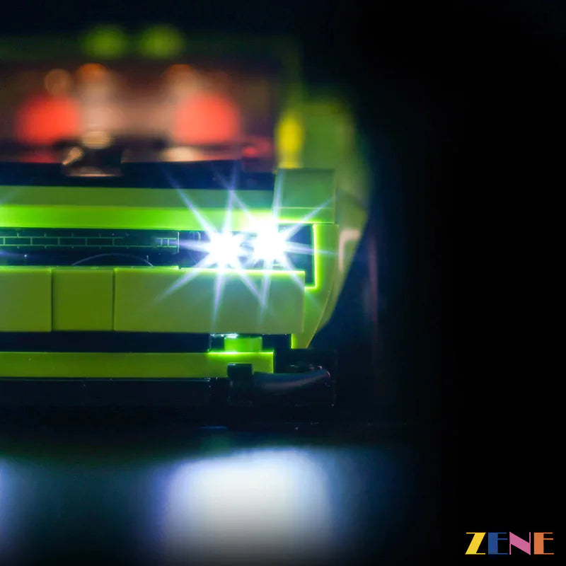 zene bricks LEGO Dodge Challenger SRT Hellcat Sports Car Light Kit for #77237