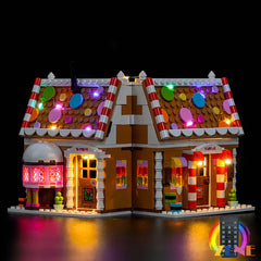 multi-colored candy roof lights - ZENE Bricks Light Kit for LEGO® Festive Gingerbread House #40809