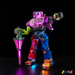 Mecha Team Leader blue cockpit glow - ZENE Bricks Light Kit for LEGO® Mecha Team Leader #77078