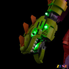 electrifying in-game energy glow - ZENE Bricks Light Kit for LEGO® Mecha Team Leader #77078