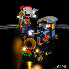 festive railway model display lighting - ZENE Bricks Light Kit for LEGO® Holiday Express Train #10361