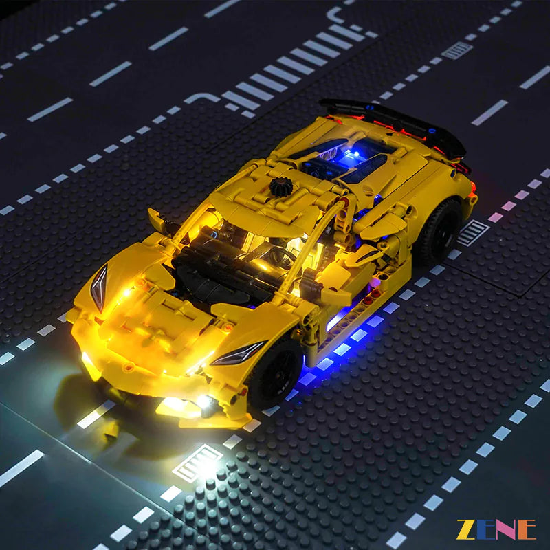 zene bricks Light Kit for LEGO Chevrolet Corvette Stingray #42205