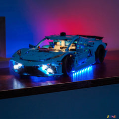 LEGO Chevrolet Corvette Stingray Blue Light Kit for #42217