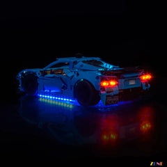 LEGO Chevrolet Corvette Stingray Blue Light Kit for #42217