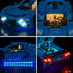 LEGO Chevrolet Corvette Stingray Blue Light Kit for #42217