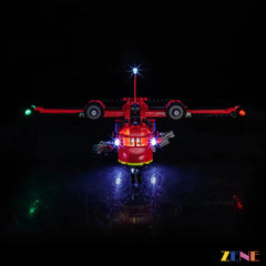 fire rescue plane navigation strobes and cockpit glow - ZENE Bricks Light Kit for LEGO® Fire Rescue Plane #60413