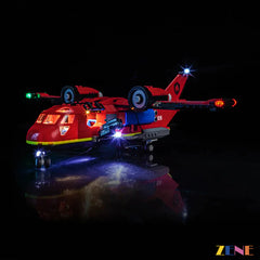 fire rescue plane navigation strobes and cockpit glow - ZENE Bricks Light Kit for LEGO® Fire Rescue Plane #60413