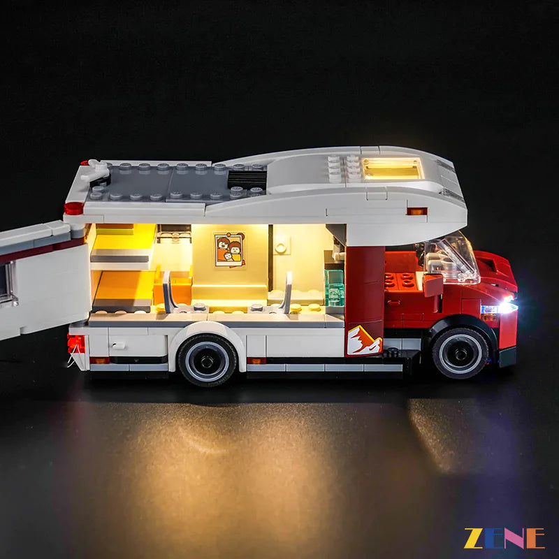 zene bricks Light Kit for LEGO Adventure Camper Van Holiday #60454 (City)