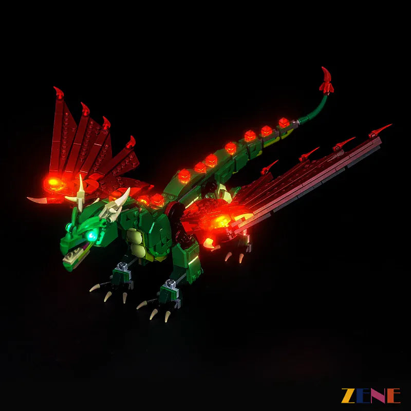 zene bricks Light Kit for Medieval Dragon #31161