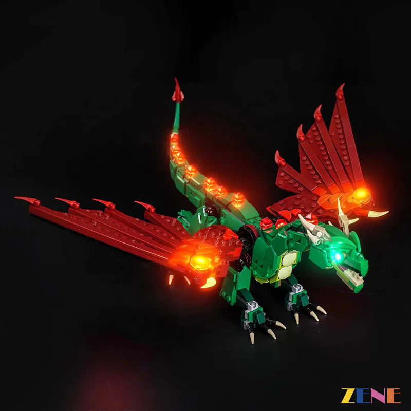 zene bricks Light Kit for Medieval Dragon #31161
