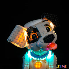 Dalmatian puppy eyes collar and warm display glow - ZENE Bricks Light Kit for LEGO® Dalmatians Puppy #43269
