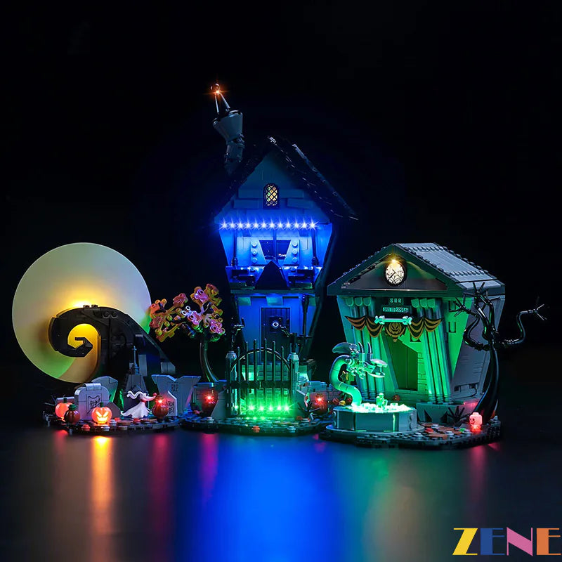 zene bricks Light Kit for LEGO Tim Burton's The Nightmare Before Christmas #21351