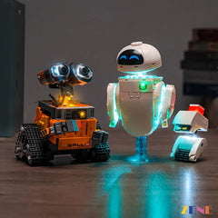 EVE signature blue aura display lighting - ZENE Bricks Light Kit for LEGO® WALL-E and EVE #43279