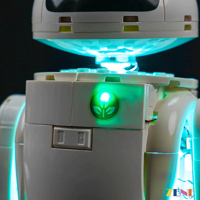 movie accurate glowing eyes and plant detail - ZENE Bricks Light Kit for LEGO® WALL-E and EVE #43279